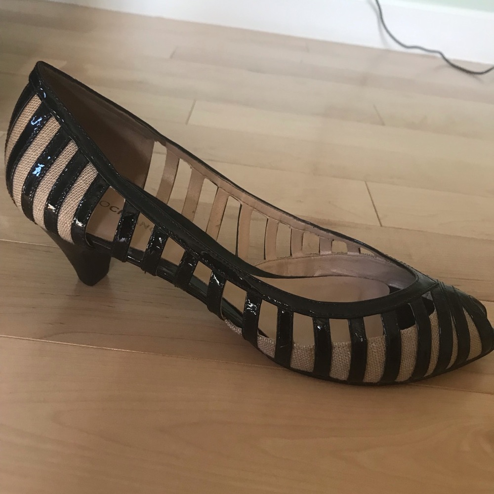 Peep toe, interesting design shoes